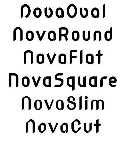 Пример шрифта Nova Mono Regular