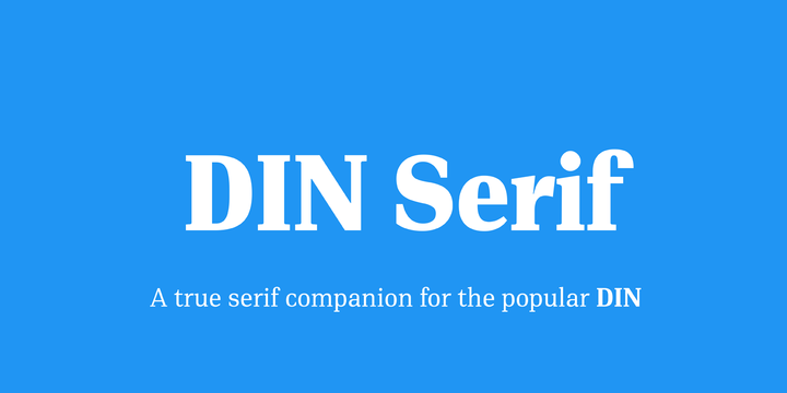 Пример шрифта PF DIN Serif