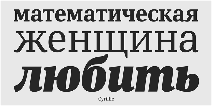 Пример шрифта PF DIN Serif Extra Black Italic
