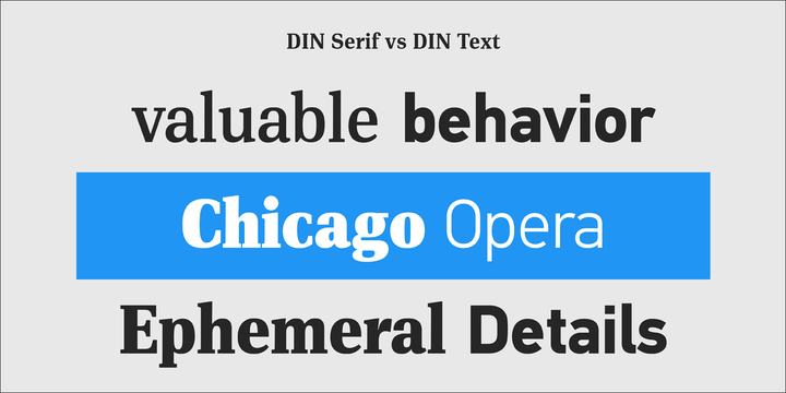 Пример шрифта PF DIN Serif Medium