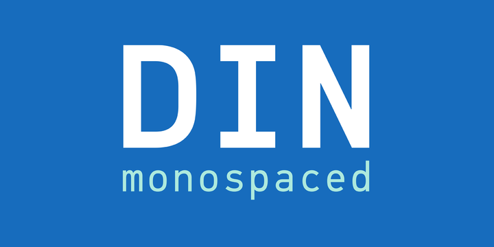 Пример шрифта PF Din Mono