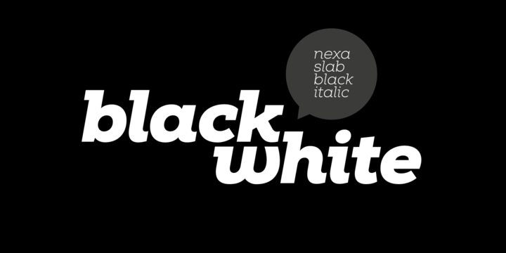 Пример шрифта Nexa Slab Black Oblique