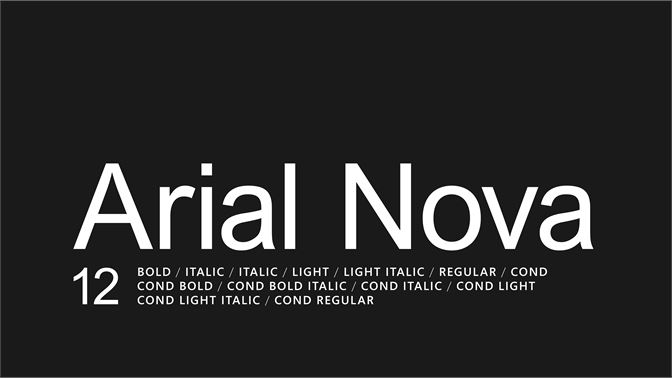 Пример шрифта Arial Nova