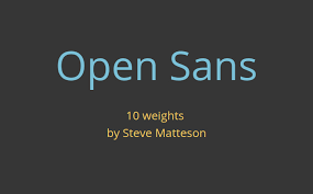 Пример шрифта Open Sans