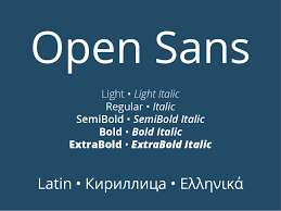 Пример шрифта Open Sans Bold Italic