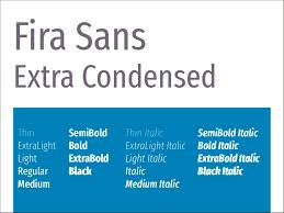 Пример шрифта Fira Sans Extra Condensed Italic