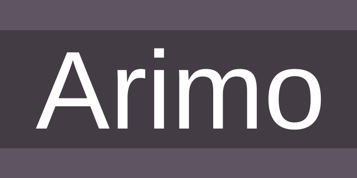 Пример шрифта Arimo