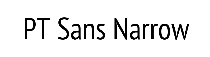 Пример шрифта PT Sans Narrow