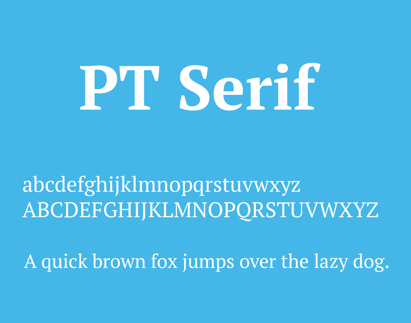 Пример шрифта PT Serif