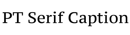 Пример шрифта PT Serif Caption