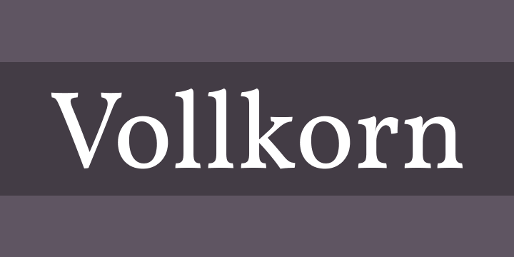 Пример шрифта Vollkorn