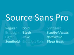 Пример шрифта Source Sans Pro