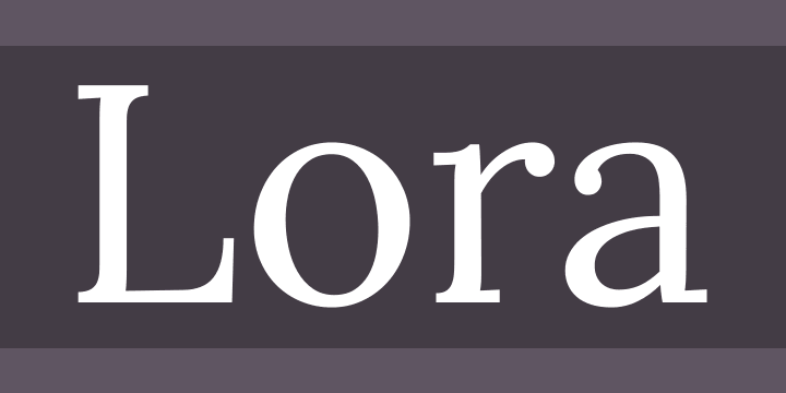 Пример шрифта Lora