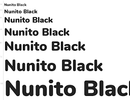 Пример шрифта Nunito Black