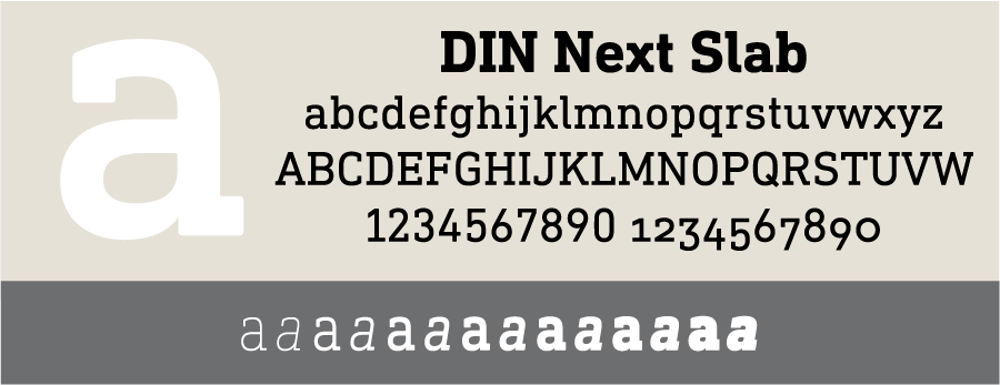 Пример шрифта DIN Next Decorative Slab Rust Black