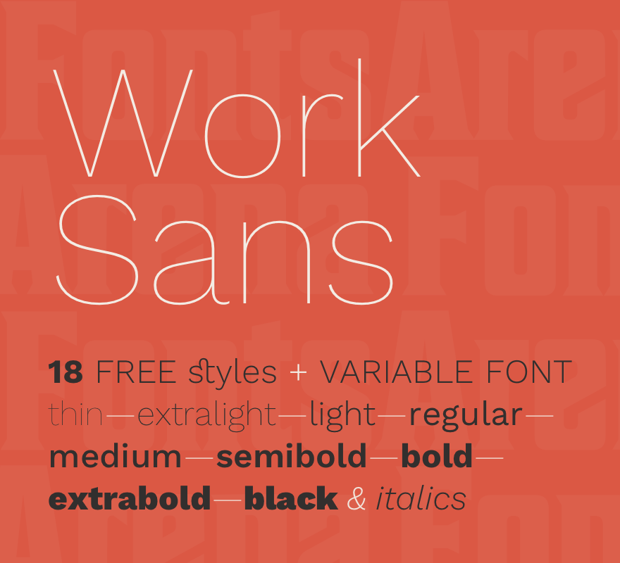 Пример шрифта Work Sans Extra Bold