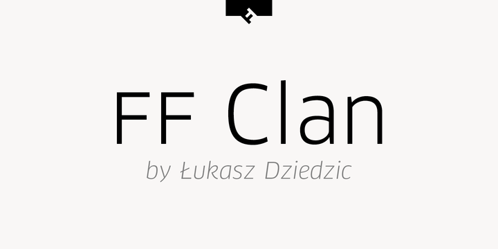 Пример шрифта FF Clan