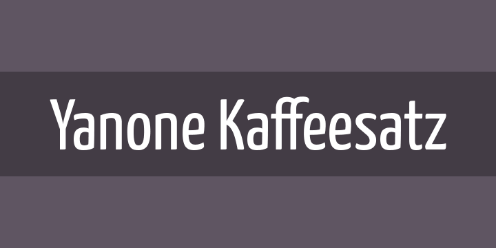 Пример шрифта Yanone Kaffeesatz Regular