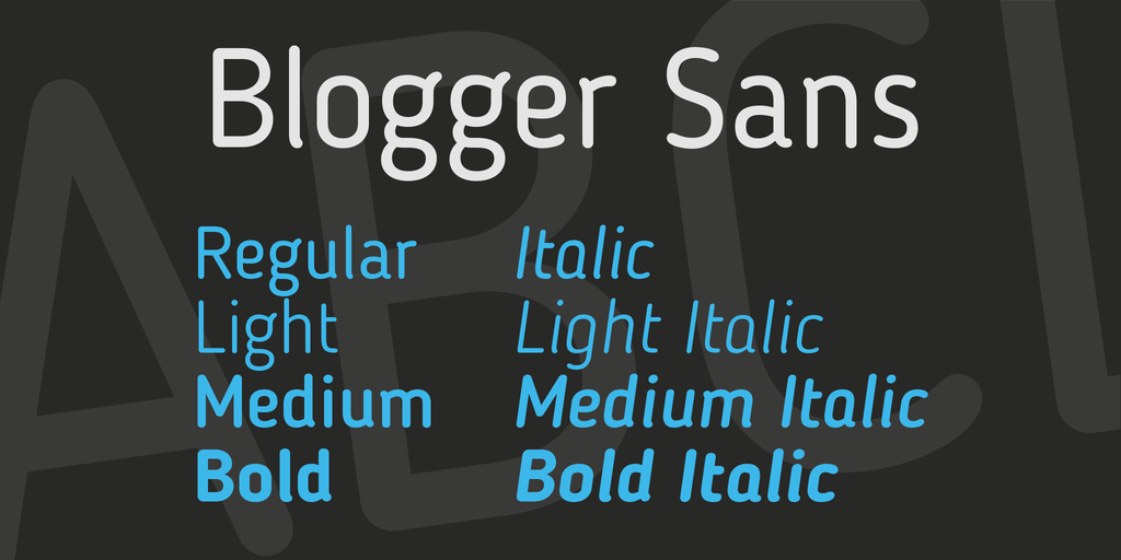 Пример шрифта Blogger Sans