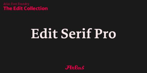 Пример шрифта Edit Serif