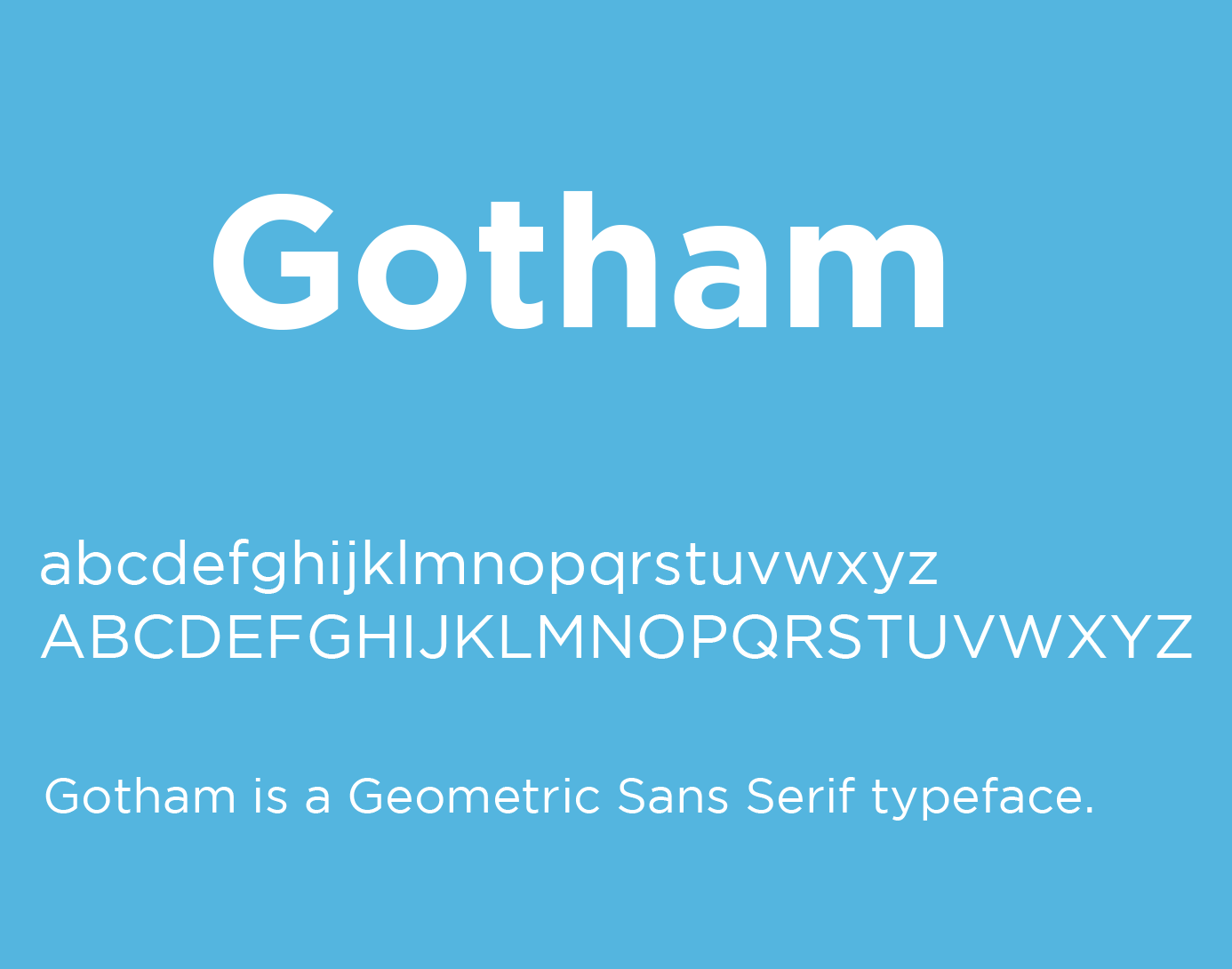 Пример шрифта Gotham