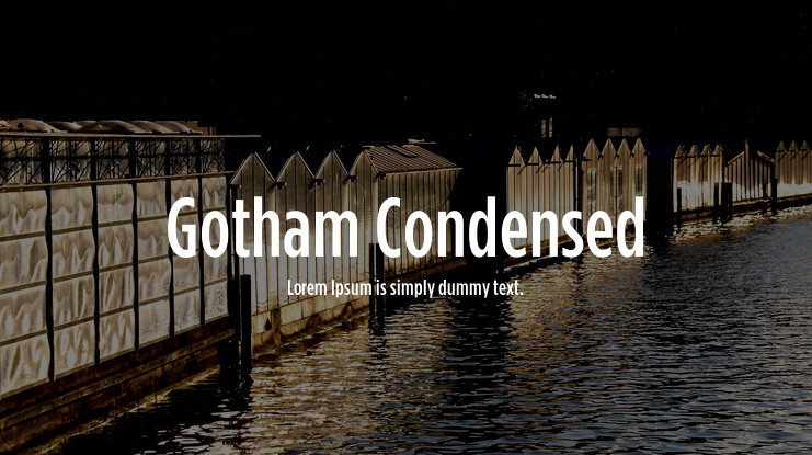 Пример шрифта Gotham Condensed