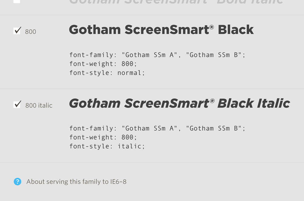 Пример шрифта Gotham Screen Smart