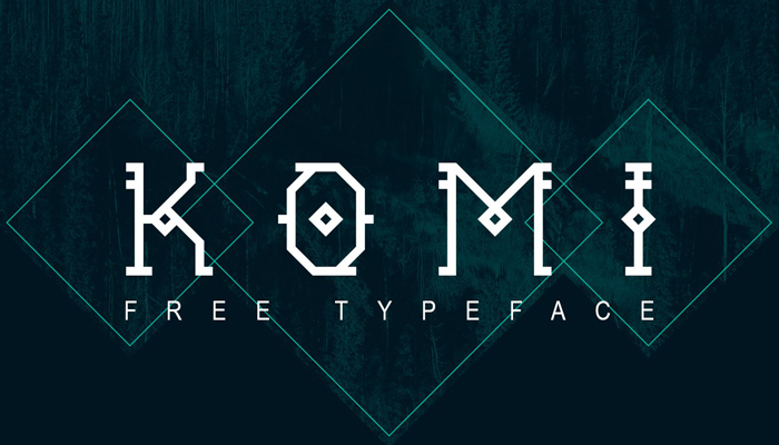 Пример шрифта Komi