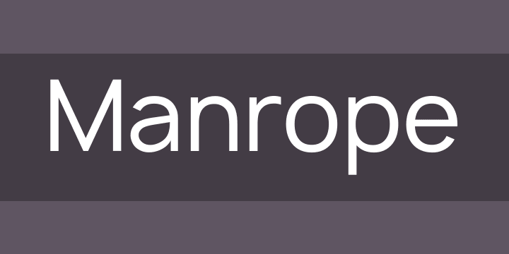 Пример шрифта Manrope 