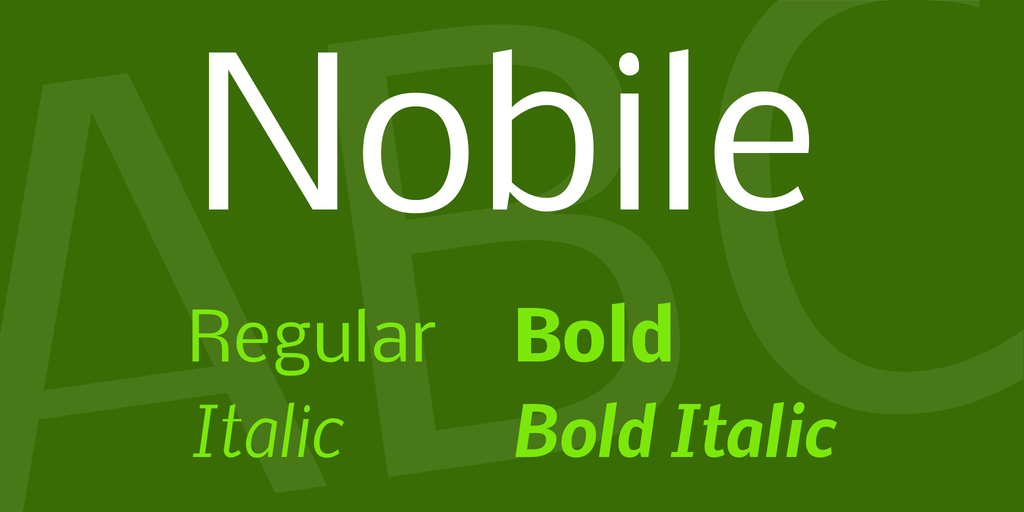 Пример шрифта Nobile
