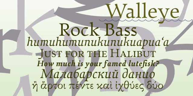Пример шрифта Walleye Italic
