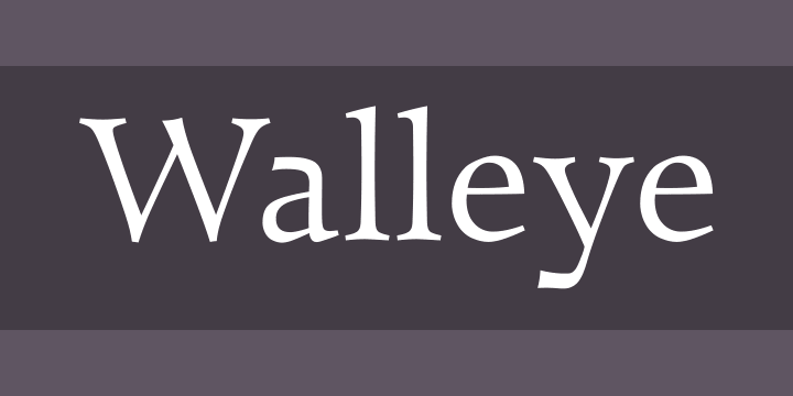 Пример шрифта Walleye