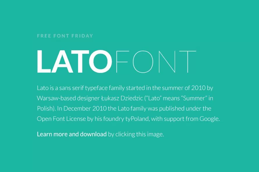 Пример шрифта Lato Bold