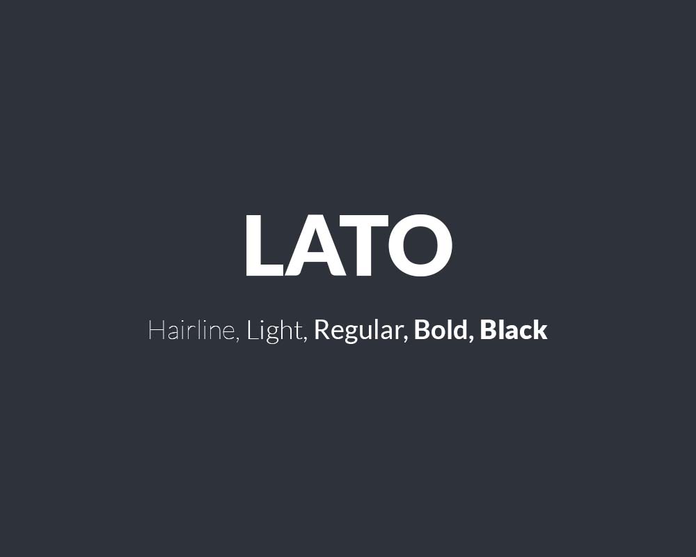 Пример шрифта Lato