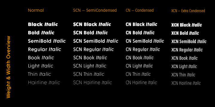 Пример шрифта Fenomen Sans CN Semi Bold Italic