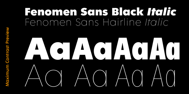 Пример шрифта Fenomen Sans CN Black