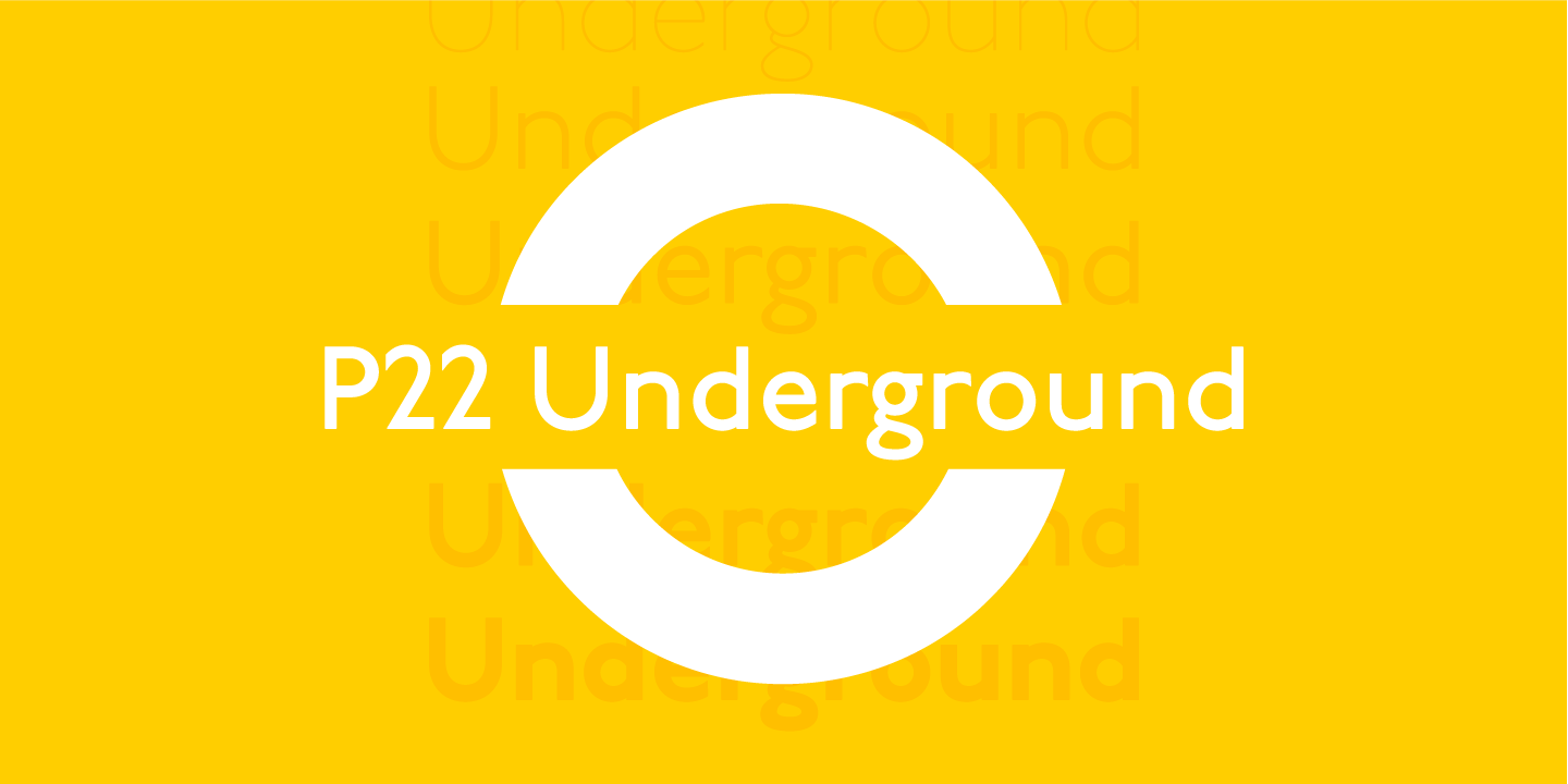 Пример шрифта P22 Underground