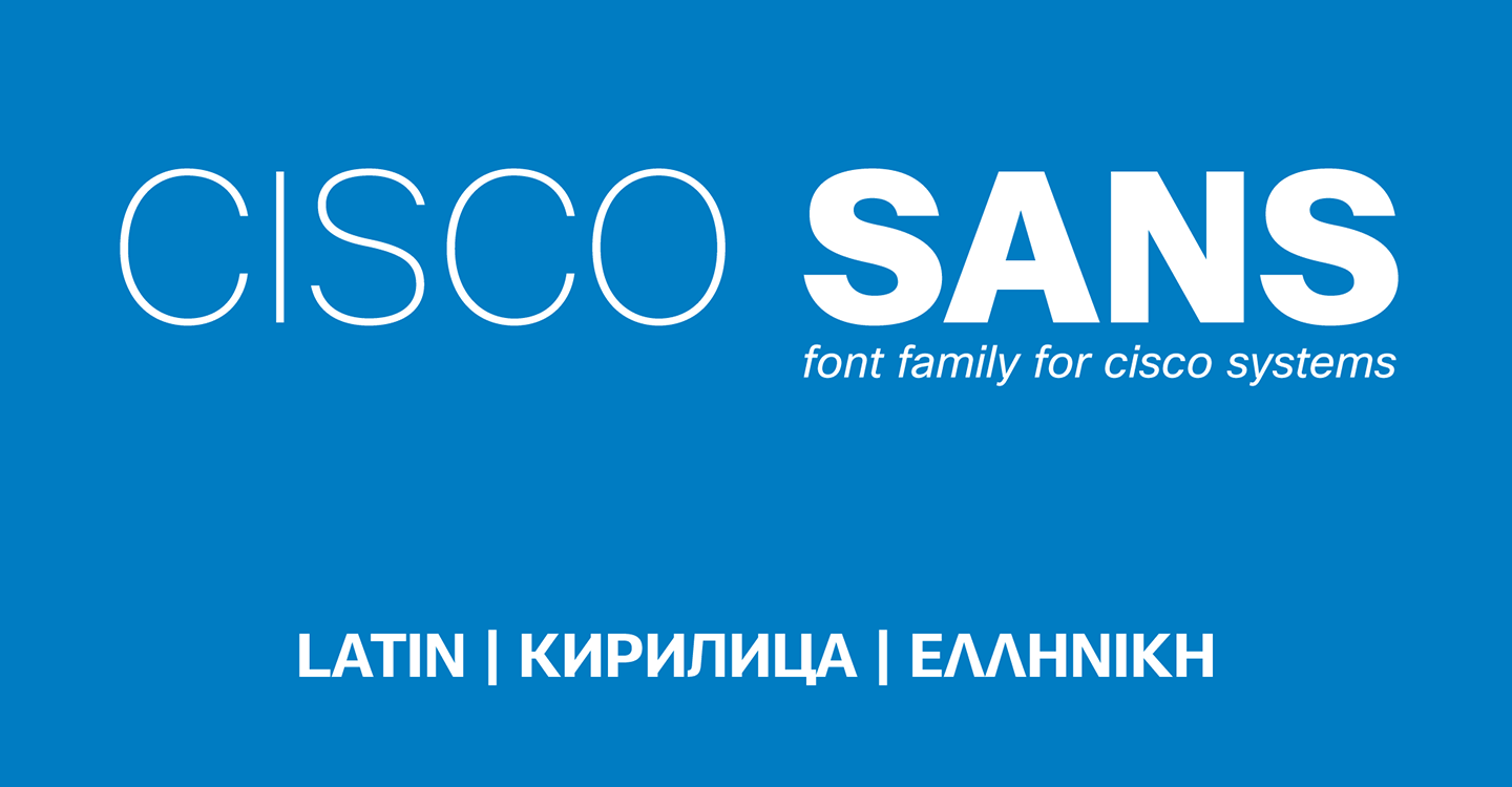 Пример шрифта Cisco Sans Heavy Oblique
