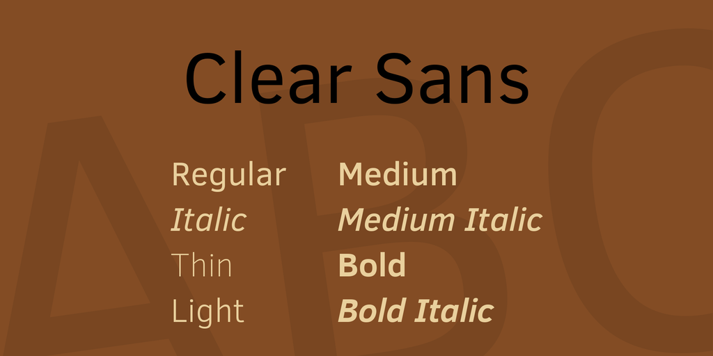 Пример шрифта Clear Sans