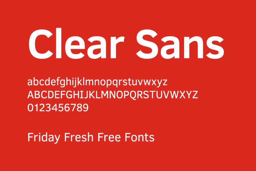 Пример шрифта Clear Sans Medium