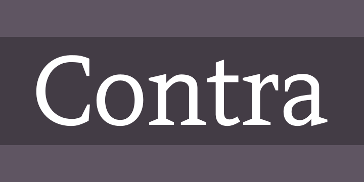 Пример шрифта Contra