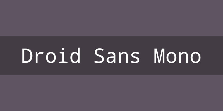 Пример шрифта Droid  Sans Mono Regular