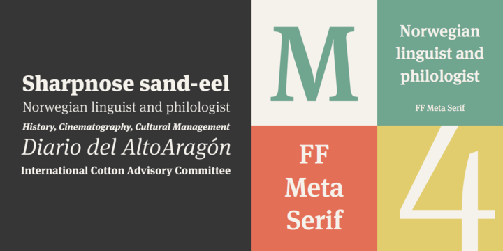 Пример шрифта Meta Serif Pro