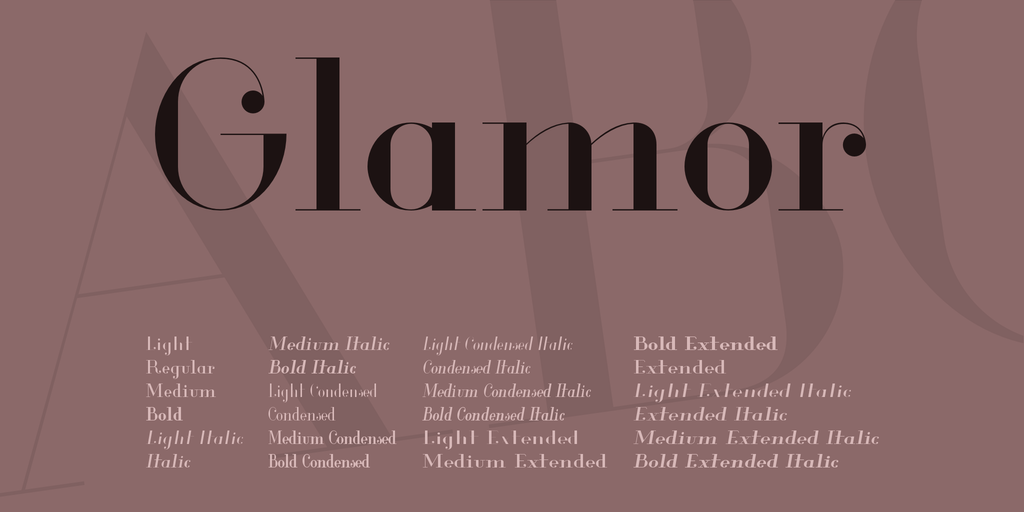 Пример шрифта Glamor Medium