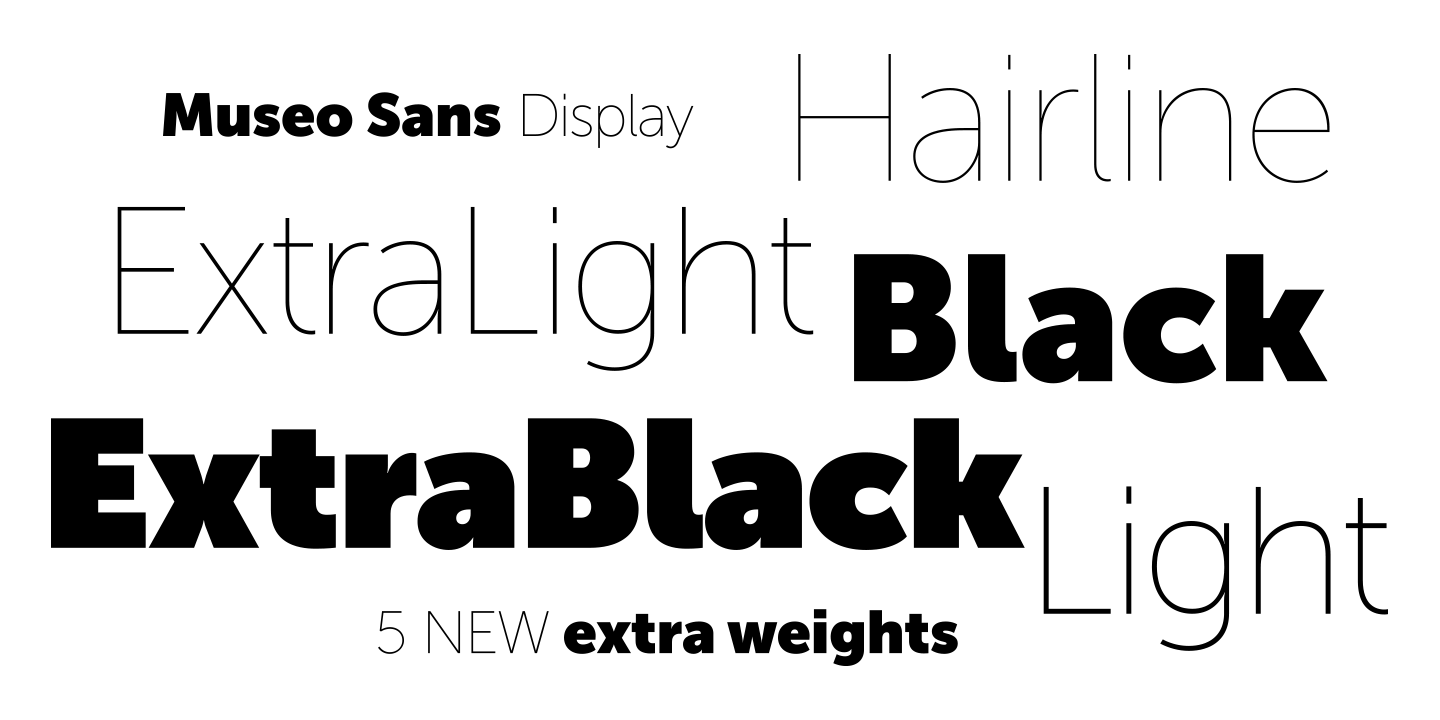 Пример шрифта Museo Sans Display Extra Black