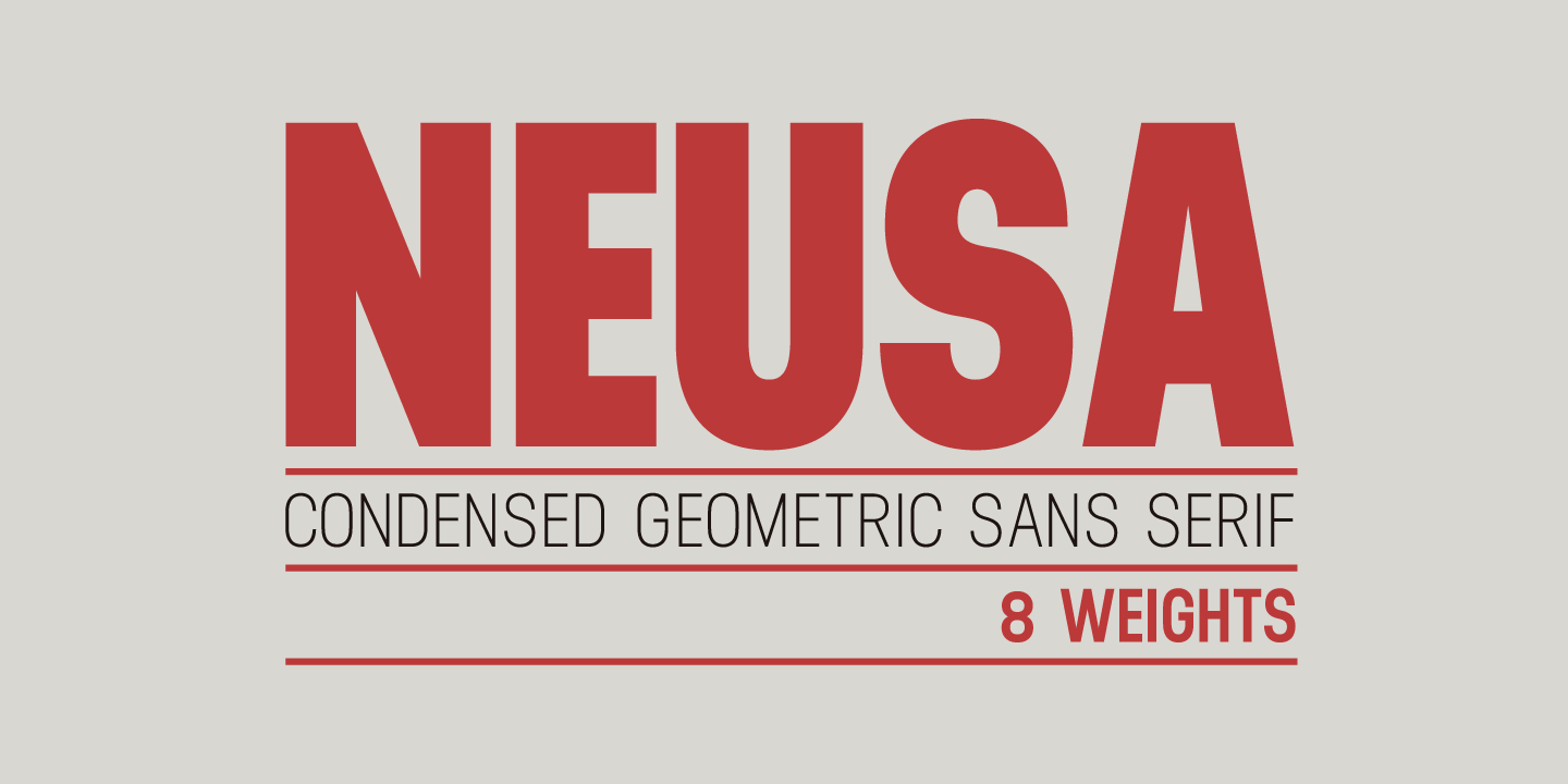 Пример шрифта Neusa