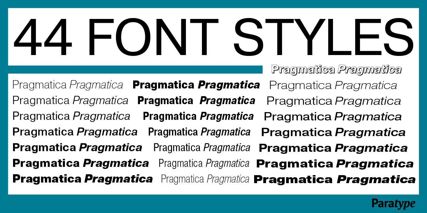 Пример шрифта Pragmatica Medium