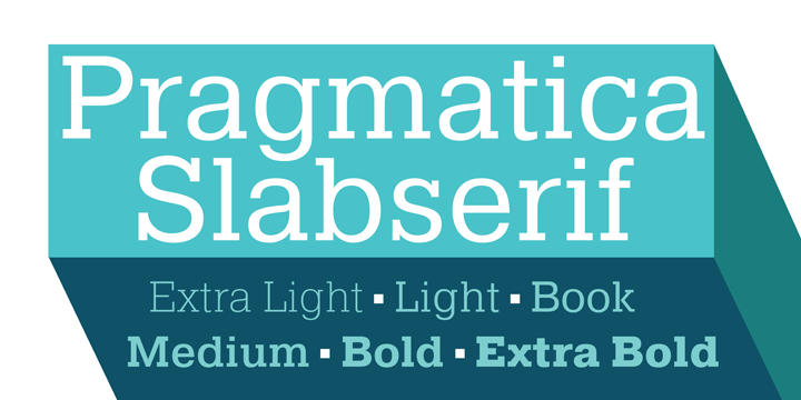 Пример шрифта Pragmatica Slab Light