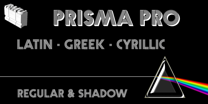 Пример шрифта Prisma Pro Shadow