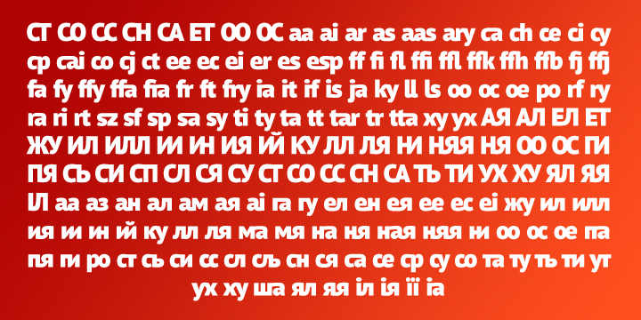 Пример шрифта PT Sans Pro Extra Bold Italic